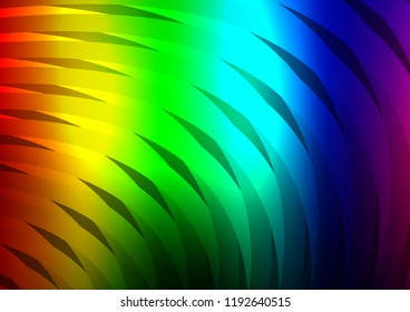 Dark Multicolor, Rainbow vector template with repeated sticks. Blurred decorative design in simple style with lines. Best design for your ad, poster, banner.