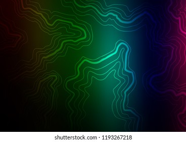 Dark Multicolor, Rainbow vector template with liquid shapes. Brand new colored illustration in marble style with gradient. Brand new design for your ads, poster, banner.