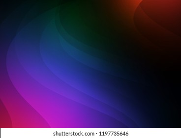 Dark Multicolor, Rainbow vector template with repeated sticks. Lines on blurred abstract background with gradient. The pattern can be used as ads, poster, banner for commercial.