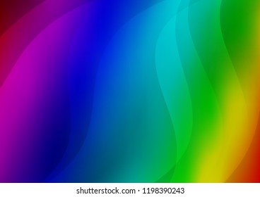Dark Multicolor, Rainbow vector template with repeated sticks. Lines on blurred abstract background with gradient. The pattern can be used for busines ad, booklets, leaflets