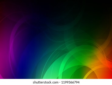 Dark Multicolor, Rainbow vector template with bubble shapes. Geometric illustration in marble style with gradient.  The template for cell phone backgrounds.