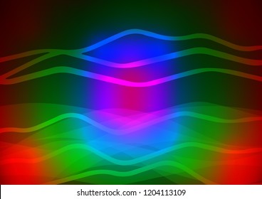 Dark Multicolor, Rainbow vector template with repeated sticks. Glitter abstract illustration with colored sticks. The pattern can be used for busines ad, booklets, leaflets