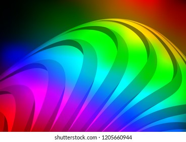Dark Multicolor, Rainbow vector template with repeated sticks. Modern geometrical abstract illustration with staves. The pattern can be used for busines ad, booklets, leaflets