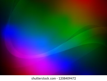 Dark Multicolor, Rainbow vector template with bubble shapes. Colorful illustration in abstract marble style with gradient. The elegant pattern for brand book.