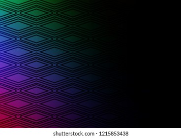 Dark Multicolor, Rainbow vector template with sticks, squares. Modern geometric abstract illustration with lines, squares. Pattern for ads, posters, banners.