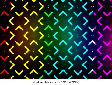 Dark Multicolor, Rainbow vector template with repeated sticks. Glitter abstract illustration with colored sticks. The template can be used as a background.