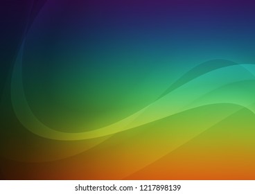Dark Multicolor, Rainbow vector template with bubble shapes. Colorful abstract illustration with gradient lines. The best blurred design for your business.