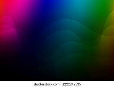 Dark Multicolor, Rainbow vector template with bubble shapes. Creative geometric illustration in marble style with gradient. Brand new design for your ads, poster, banner.