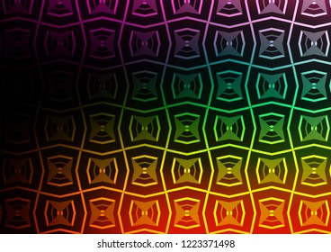 Dark Multicolor, Rainbow vector template with repeated sticks. Shining illustration with lines on abstract template. Pattern for ads, posters, banners.