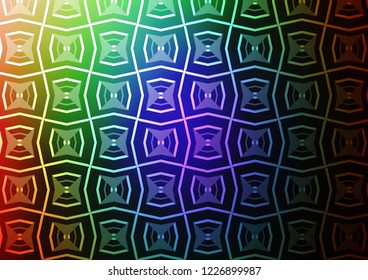 Dark Multicolor, Rainbow vector template with repeated sticks. Glitter abstract illustration with colored sticks. Pattern for websites, landing pages.