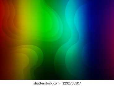 Dark Multicolor, Rainbow vector template with bubble shapes. Creative illustration in halftone marble style with gradient. Marble design for your web site.