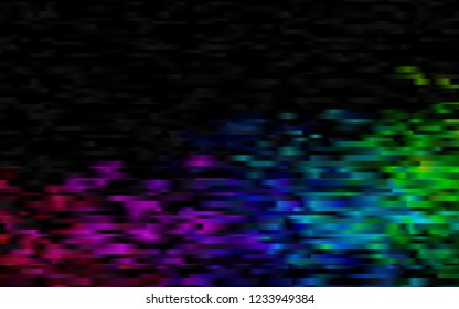 Dark Multicolor, Rainbow vector template with repeated sticks. Decorative shining illustration with lines on abstract template. Smart design for your business advert.