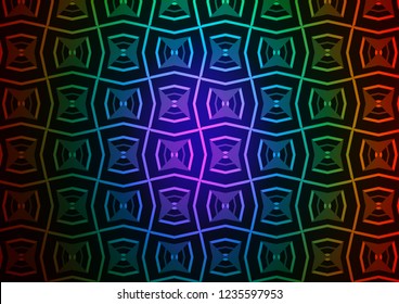 Dark Multicolor, Rainbow vector template with repeated sticks. Modern geometrical abstract illustration with staves. Best design for your ad, poster, banner.