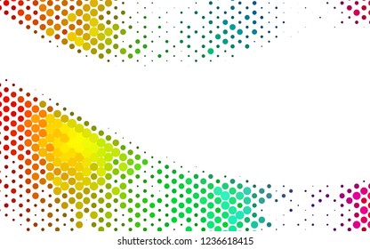 Dark Multicolor, Rainbow vector template with spots. Colorful illustration with blurred circles in nature style. Pattern of water, rain drops.