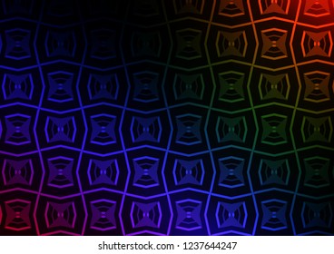 Dark Multicolor, Rainbow vector template with repeated sticks. Blurred decorative design in simple style with lines. Pattern for ads, posters, banners.