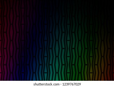 Dark Multicolor, Rainbow vector template with repeated sticks. Glitter abstract illustration with colored sticks. The pattern can be used for websites.