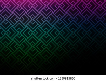 Dark Multicolor, Rainbow vector template with repeated sticks. Blurred decorative design in simple style with lines. Pattern for websites, landing pages.