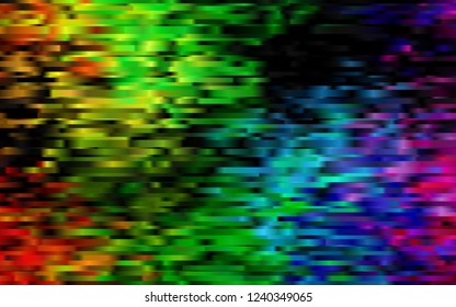 Dark Multicolor, Rainbow vector template with repeated sticks. Decorative shining illustration with lines on abstract template. Best design for your ad, poster, banner.