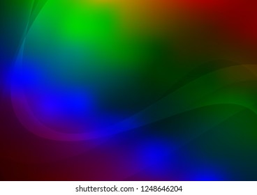 Dark Multicolor, Rainbow vector template with bubble shapes. Shining crooked illustration in marble style. Marble design for your web site.