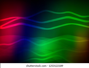 Dark Multicolor, Rainbow vector template with repeated sticks. Shining colored illustration with narrow lines. The pattern can be used for websites.