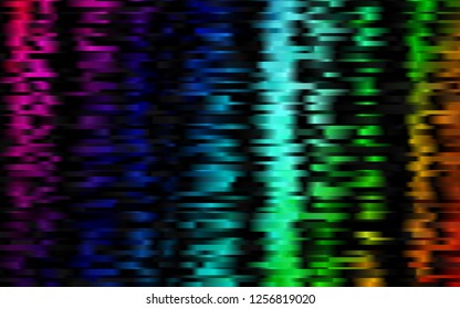 Dark Multicolor, Rainbow vector template with repeated sticks. Modern geometrical abstract illustration with staves. The template can be used as a background.