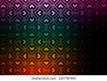 Dark Multicolor, Rainbow vector template with repeated sticks. Blurred decorative design in simple style with lines. Best design for your ad, poster, banner.