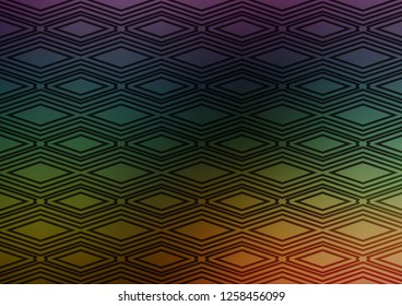 Dark Multicolor, Rainbow vector template with sticks, squares. Modern geometric abstract illustration with lines, squares. Pattern for ads, posters, banners.