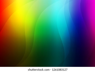 Dark Multicolor, Rainbow vector template with repeated sticks. Lines on blurred abstract background with gradient. The pattern can be used for websites.