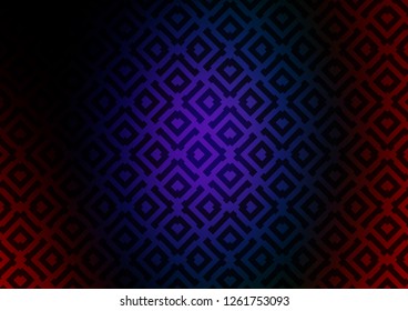 Dark Multicolor, Rainbow vector template with sticks, squares. Colorful illustration with lines, cubes on abstract template. Pattern for ads, posters, banners.