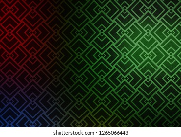 Dark Multicolor, Rainbow vector template with repeated sticks. Lines on blurred abstract background with gradient. Pattern for ads, posters, banners.