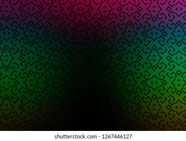 Dark Multicolor, Rainbow vector template with repeated sticks. Lines on blurred abstract background with gradient. Pattern for business booklets, leaflets.