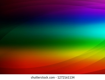 Dark Multicolor, Rainbow vector template with repeated sticks. Shining colored illustration with narrow lines. The pattern can be used for busines ad, booklets, leaflets