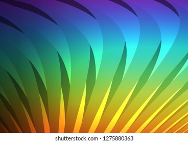 Dark Multicolor, Rainbow vector template with repeated sticks. Blurred decorative design in simple style with lines. The pattern can be used for busines ad, booklets, leaflets