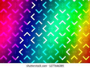 Dark Multicolor, Rainbow vector template with repeated sticks. Modern geometrical abstract illustration with staves. The pattern can be used for busines ad, booklets, leaflets