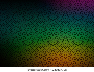 Dark Multicolor, Rainbow vector template with repeated sticks. Shining colored illustration with narrow lines. Pattern for websites, landing pages.