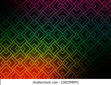 Dark Multicolor, Rainbow vector template with repeated sticks. Lines on blurred abstract background with gradient. Pattern for websites, landing pages.