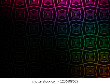 Dark Multicolor, Rainbow vector template with repeated sticks. Blurred decorative design in simple style with lines. Pattern for ads, posters, banners.