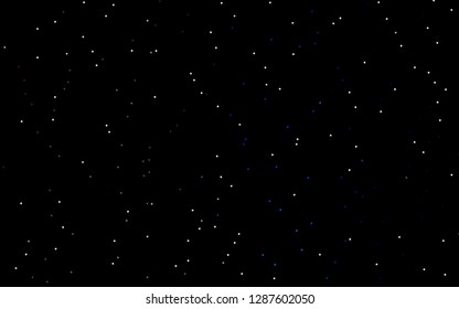 Dark Multicolor, Rainbow vector template with sky stars. Modern geometrical abstract illustration with stars. The pattern can be used for websites.