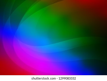 Dark Multicolor, Rainbow vector template with bubble shapes. An elegant bright illustration with gradient. Marble style for your business design.