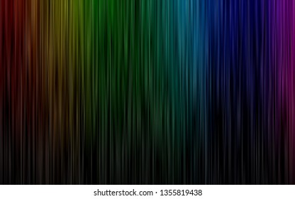 Dark Multicolor, Rainbow vector template with repeated sticks. Shining colored illustration with narrow lines. Pattern for business booklets, leaflets.