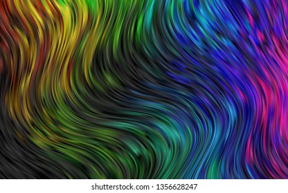 Dark Multicolor, Rainbow vector template with bubble shapes. An elegant bright illustration with gradient. Marble style for your business design.