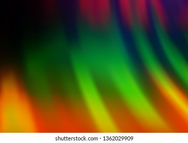 Dark Multicolor, Rainbow vector template with bubble shapes. Creative illustration in halftone marble style with gradient. A completely new template for your business design.