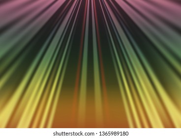 Dark Multicolor, Rainbow vector template with repeated sticks. Lines on blurred abstract background with gradient. Pattern for ads, posters, banners.
