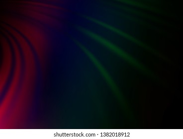 Dark Multicolor, Rainbow vector template with lines, ovals. An elegant bright illustration with gradient. Marble style for your business design.