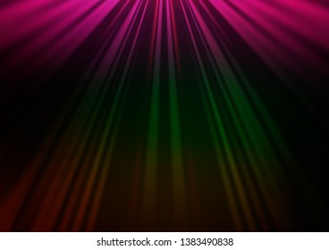 Dark Multicolor, Rainbow vector template with repeated sticks. Blurred decorative design in simple style with lines. Best design for your ad, poster, banner.