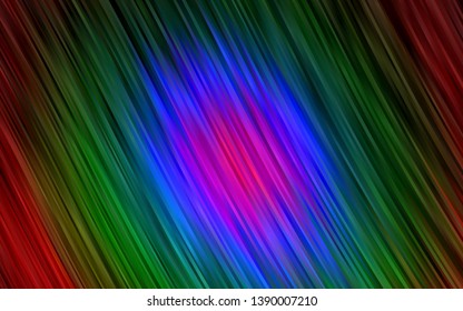 Dark Multicolor, Rainbow vector template with lines, ovals. Blurred geometric sample with gradient bubbles.  Brand new design for your ads, poster, banner.