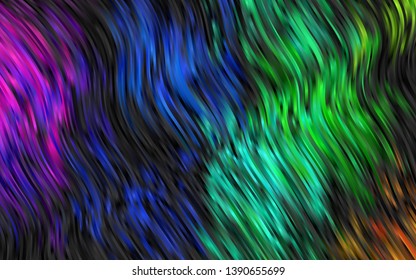 Dark Multicolor, Rainbow vector template with liquid shapes. A completely new color illustration in marble style. New composition for your brand book.