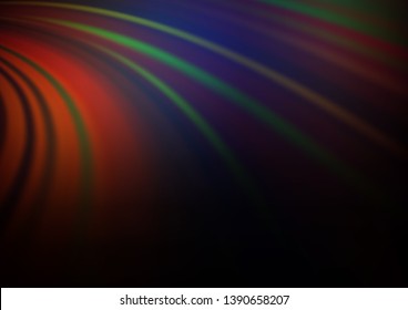 Dark Multicolor, Rainbow vector template with abstract lines. Shining illustration, which consist of blurred lines, circles. The template for cell phone backgrounds.