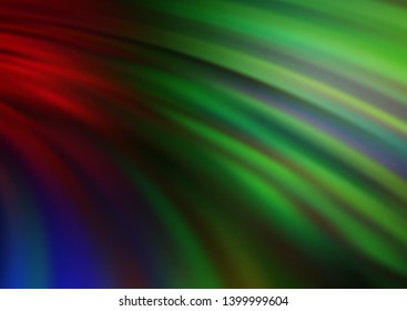 Dark Multicolor, Rainbow vector template with lava shapes. A sample with blurred bubble shapes. A completely new marble design for your business.