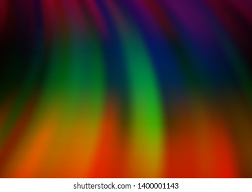 Dark Multicolor, Rainbow vector template with abstract lines. An elegant bright illustration with gradient. A completely new marble design for your business.